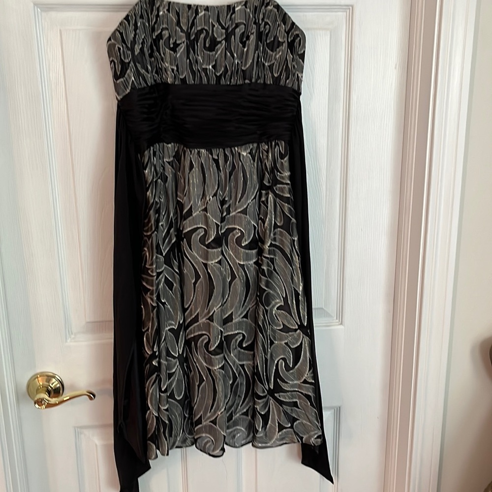 Black gold and silver party dress. Good condition